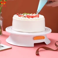 plastic abs cake turntables rotating tray non slip pad mute cake stand kitchen accessories decorating tools silicone mold