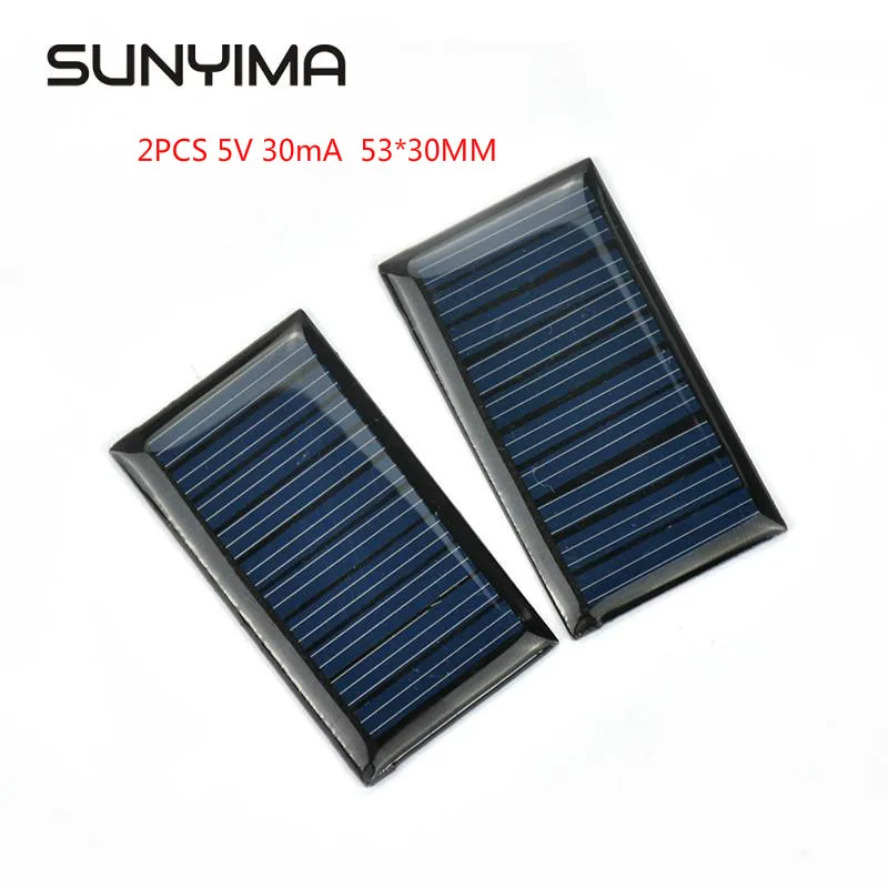Солнечные панели SUNYIMA 2 шт. 5 В 30 мА эпоксидная солнечная панель