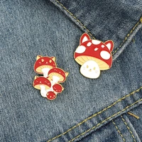 cute mushrooms pins brooch lapel badges men women fashion jewelry gifts collar hat charm accessories