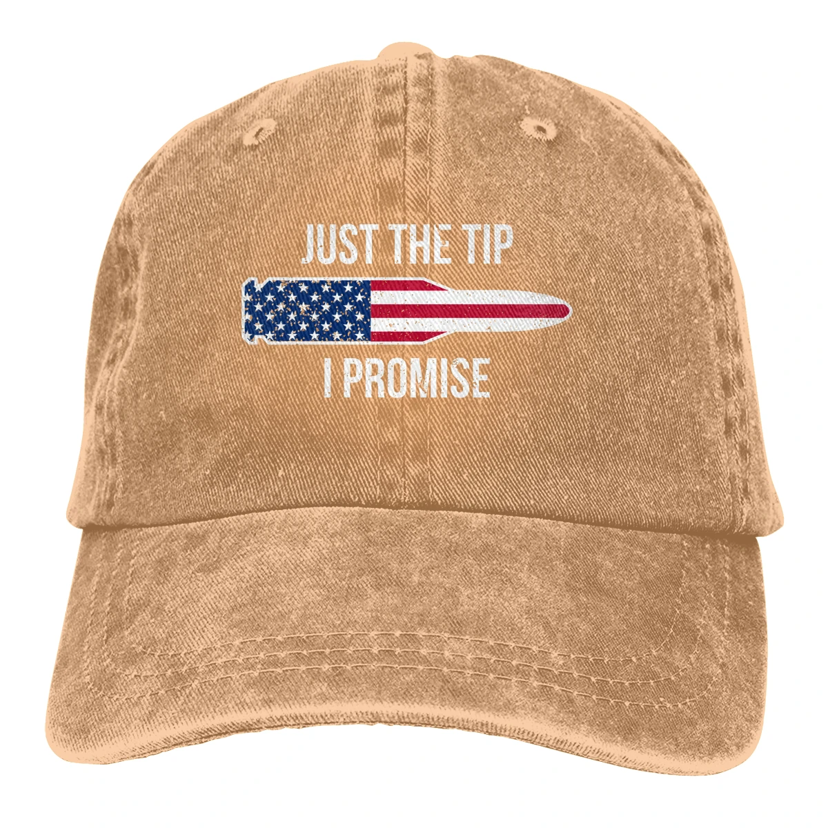 

Just The Tip I Promise men's woman Retro Washed Cowboy hat Sun Caps