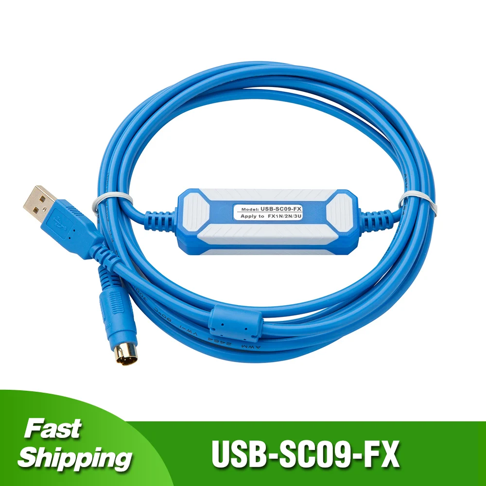 USB-SC09-FX кабель программирования для Mitsubishi MELSEC FX Series PLC FX1N FX2N FX3U USB к RS422