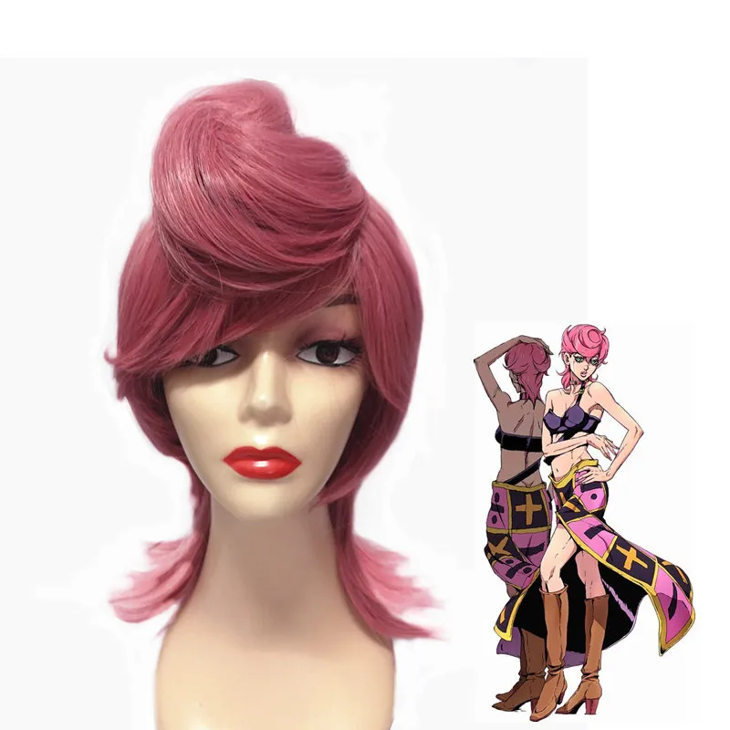 Trish Una парик аниме JOJO Необычные Приключения Косплей золотой ветер термостойкие