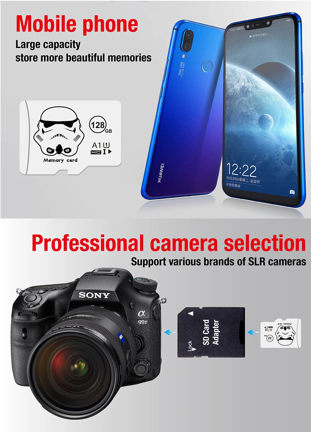 Класс 10 micro sd 128 Гб 64 ГБ 32 ГБ 16 ГБ 8 ГБ TF usb флеш-карта памяти microsd класс 10 оригинальная карта с бесплатным SDadapter для телефона