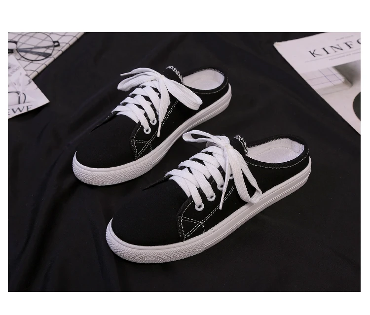 Повседневная парусиновая обувь для женщин Новинка 2020 года модные однотонные