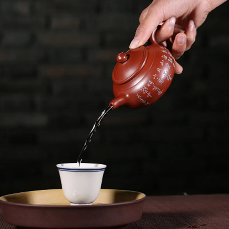 170 мл Yixing Dahongpao Zisha Pot Master Wu Wencai ручная работа Yuting фиолетовый песок чайный горшок