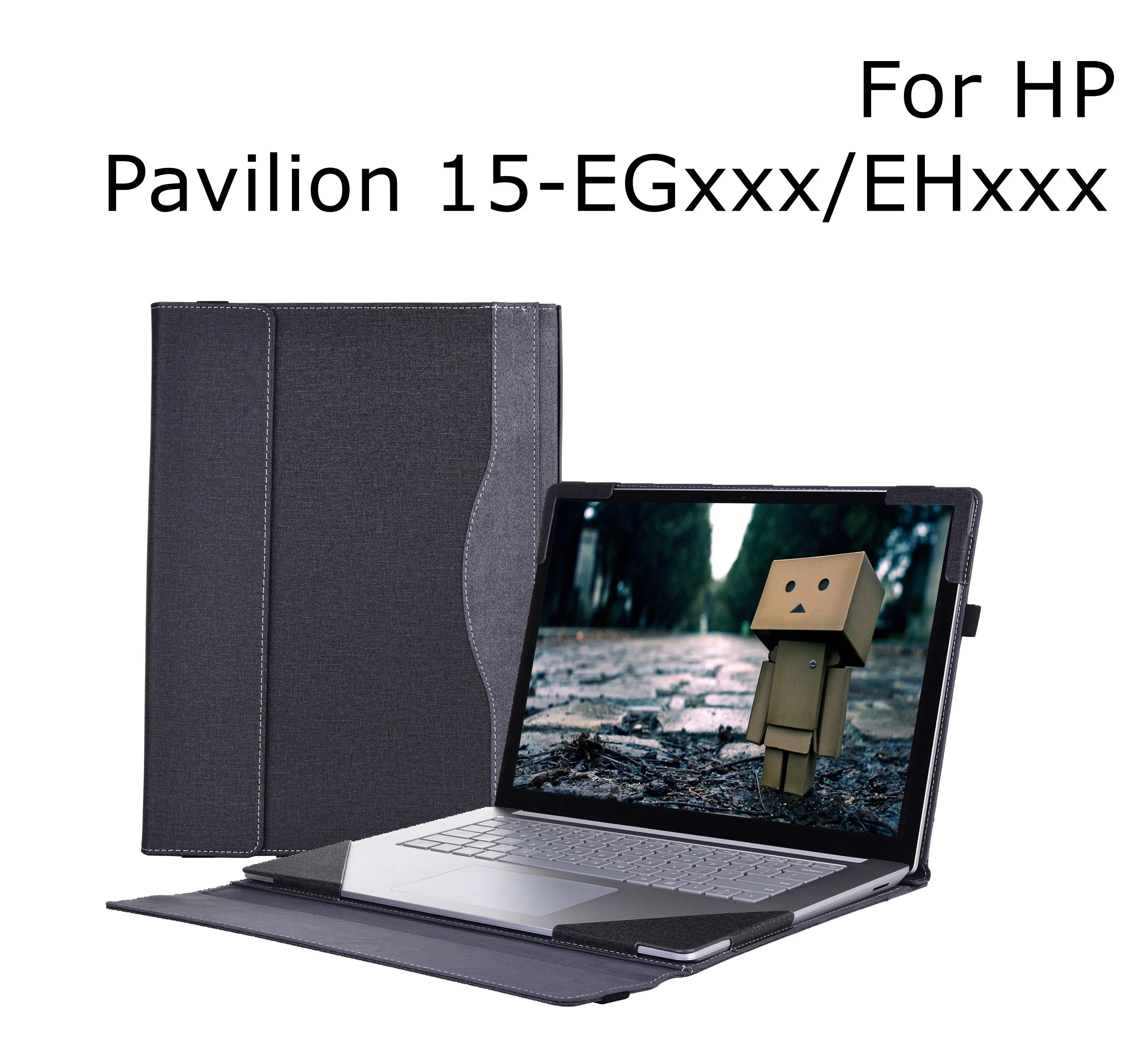 

Case Cover for HP Pavilion 15-EGxxx/EHxxx Series,PU Leather Folio Stand Hard Shell Case for HP Pavilion 15t-eg000/15z-eh000 15“