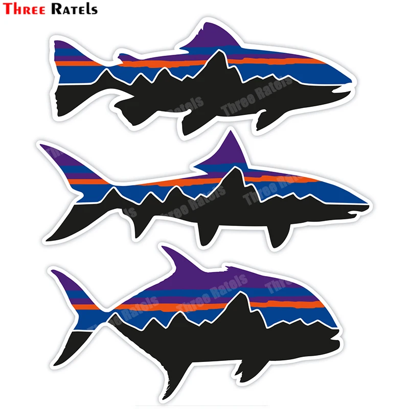 

Three Ratels B632pvc Funny Creative Vinyl Decal Cartoon Car Sticker Interesting Marine Living Trout Bone fish,15cm*10cm