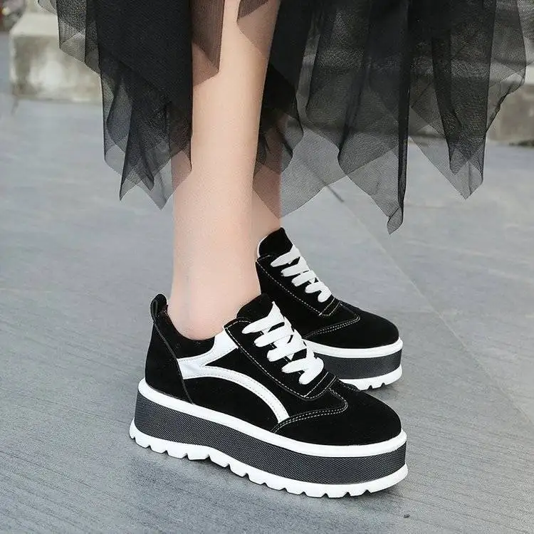 2019 г. Новая весенне-Осенняя обувь на платформе женская повседневная в Корейском