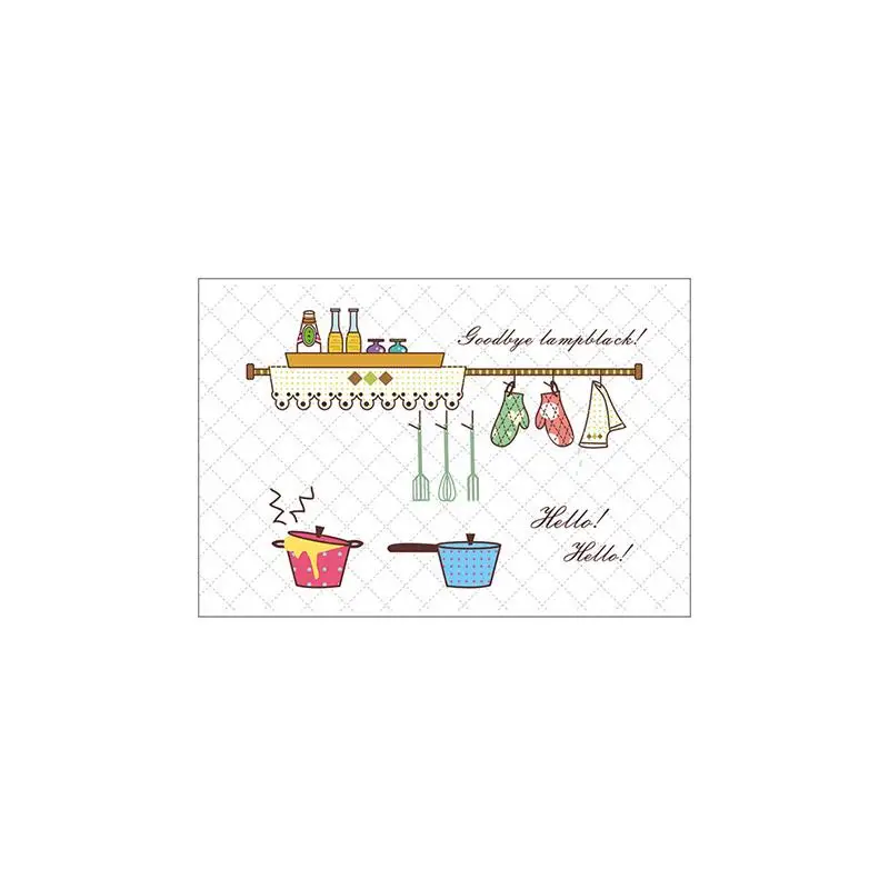 90*60cm Wall Stickers Oil Proof 1 Pcs Wallpaper Paste Kitchen Accessories Foil Fumes Home Decor Heat Resistant | Дом и сад