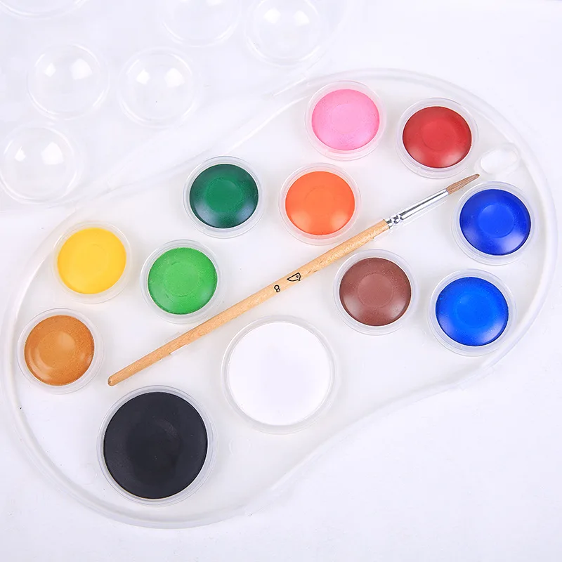 

Детские/студенческие 12-цветные однотонные полипропиленовые шкатулки для фотографий съемные художественные принадлежности для художника ...