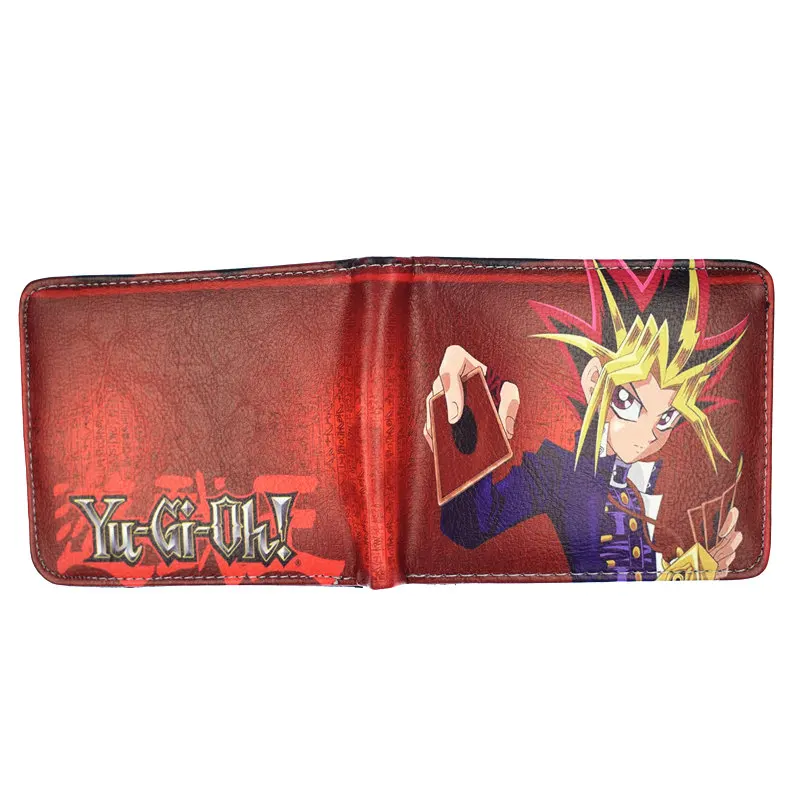 Мультфильм Yu Gi Oh короткий кошелек Высокое качество PU мужской кошелек мальчик кошельки для монет