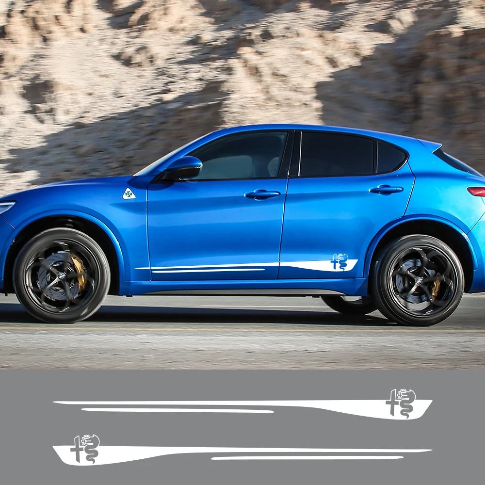 Виниловые наклейки на дверь автомобиля 2 шт. для Alfa Romeo 159 147 Giulietta Stelvio 4C MITO 156 Giulia GT