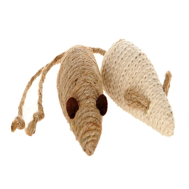 

rope made of hemp False Mouse Pet Cat Toys Feather Ball Toy Mini Funny Playing Toys For Cats Kitten