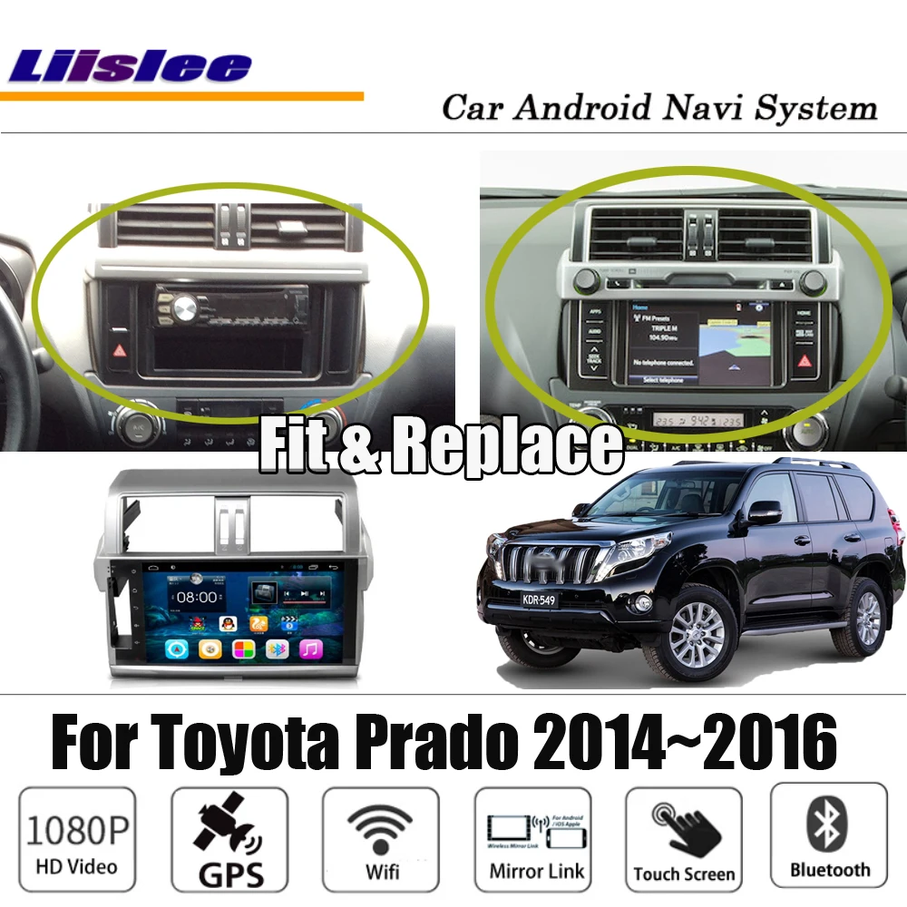 

10,1 "Android для Toyota Prado 2014 ~ 2016 стерео Carplay HD экран без DVD-плеера карта GPS навигация Мультимедийная система