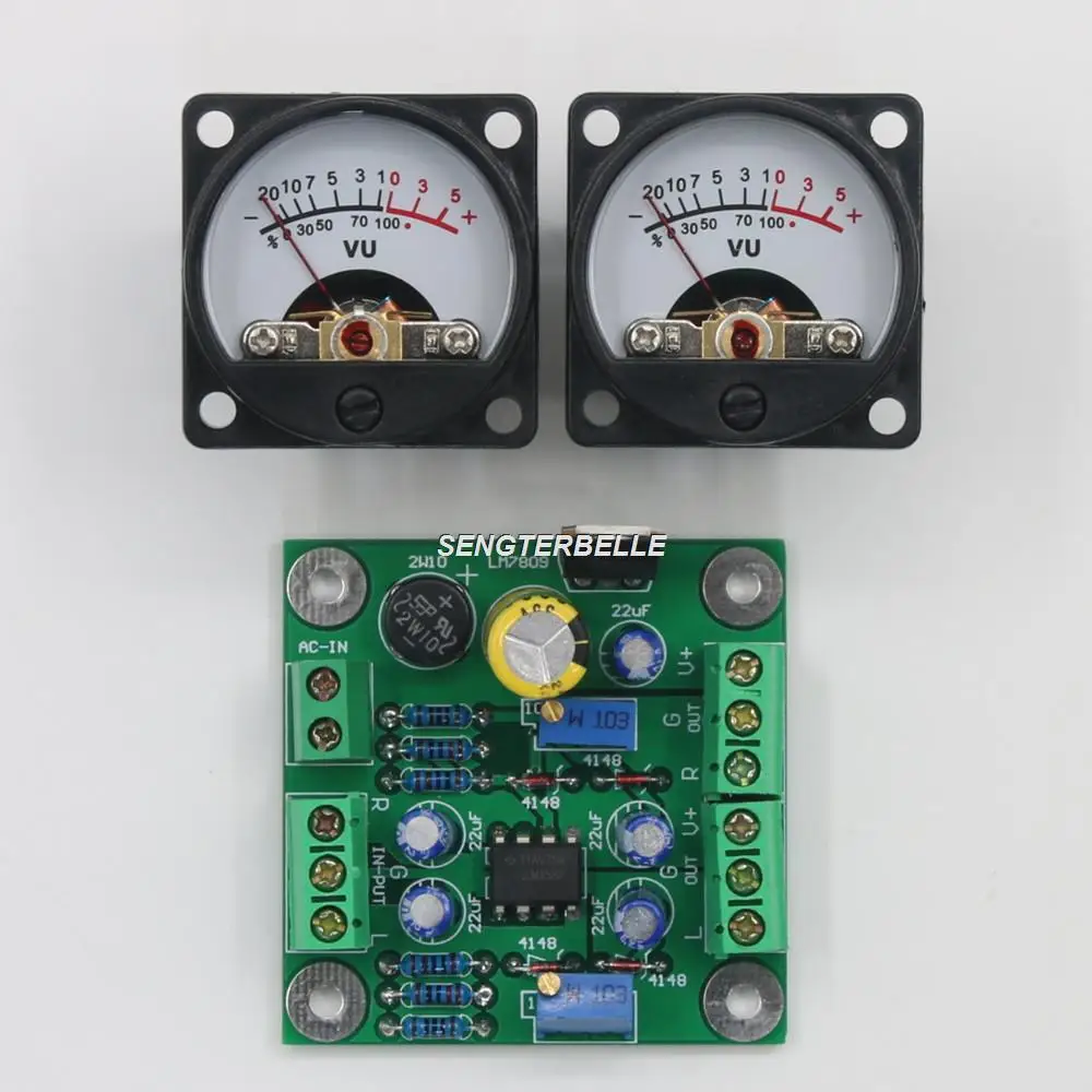 

HiFi VU Level Meter Driver Board + 2PC VU DB Meter For Audio Preamp / Amplifier
