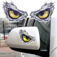 2pcs 3d eyes car mirror stickers truck window decal reflective sticker decals gifts