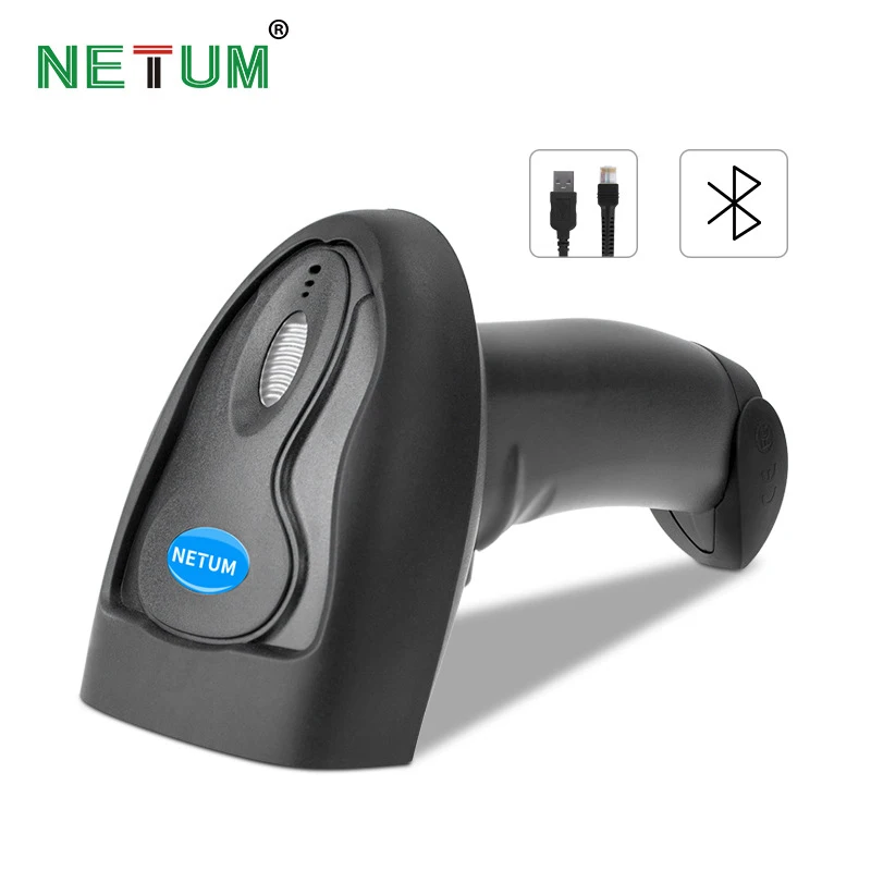 NETUM беспроводной Bluetooth сканер штрих кода USB порт портативный 2D считыватель для