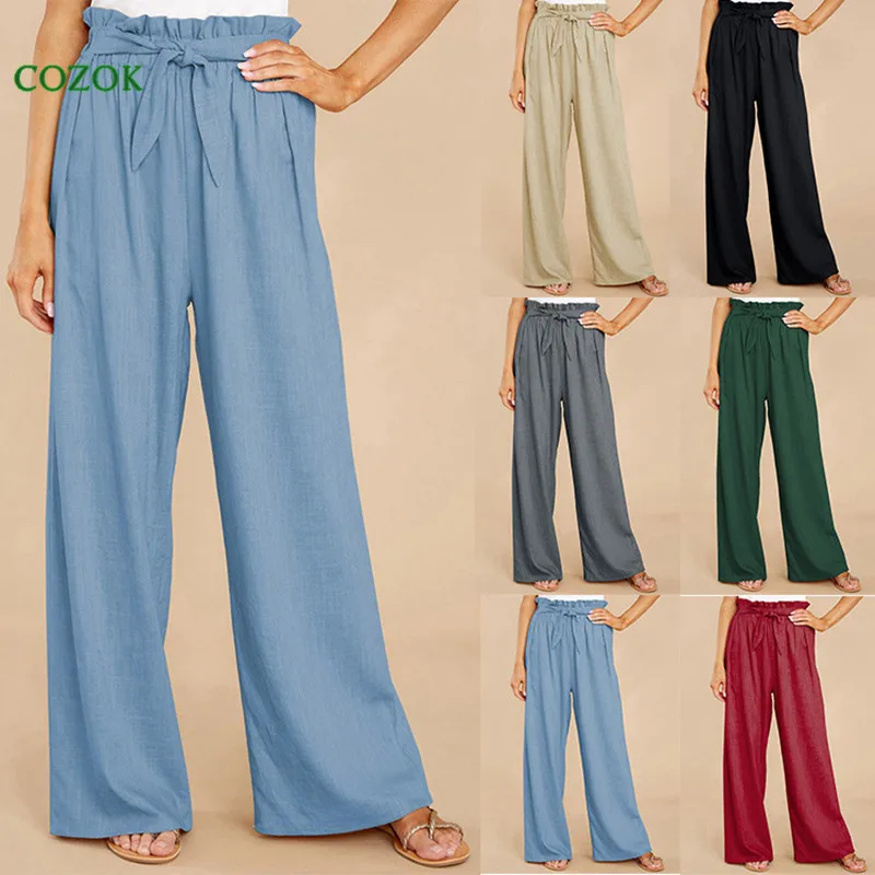 

The new Europe and the United States women's 2021 Europe and the United States big yards loose cotton leisure trousers