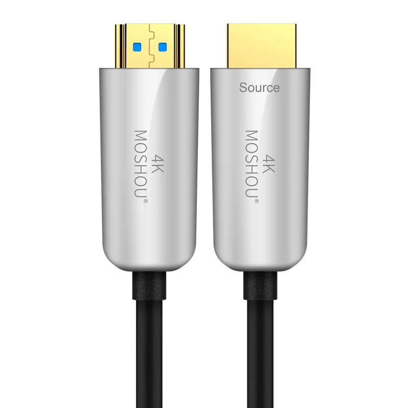 Белый MOSHOU Enthusiast Оптическое волокно HDMI 2,0 кабель HD 4 к кабель 60 ГГц 18Gbs с аудио и Ethernet HDMI шнур без потерь HDMI кабель - Цвет: Белый