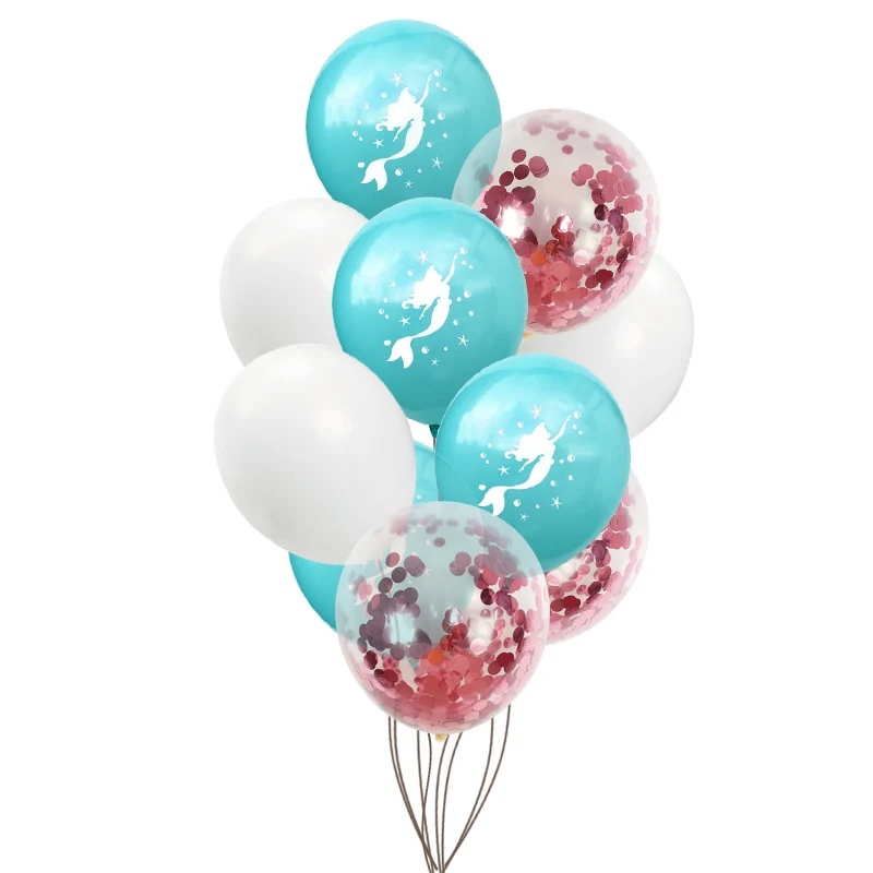 mermaid CF set 5 Новое платье в стиле Русалочки с латексные воздушные шары конфетти воздушные шары Свадебные Globos дети День рождения украшения детский душ расходные материалы - Цвет: mermaid CF set 5