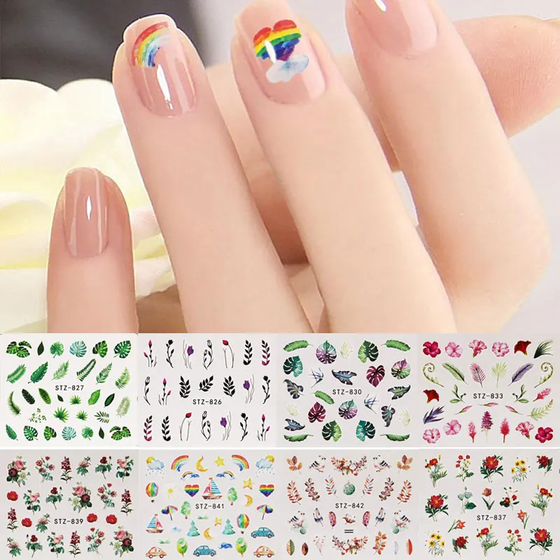 19 стильных переводных стикеров для воды Летний стиль Бабочка наклейки дизайна