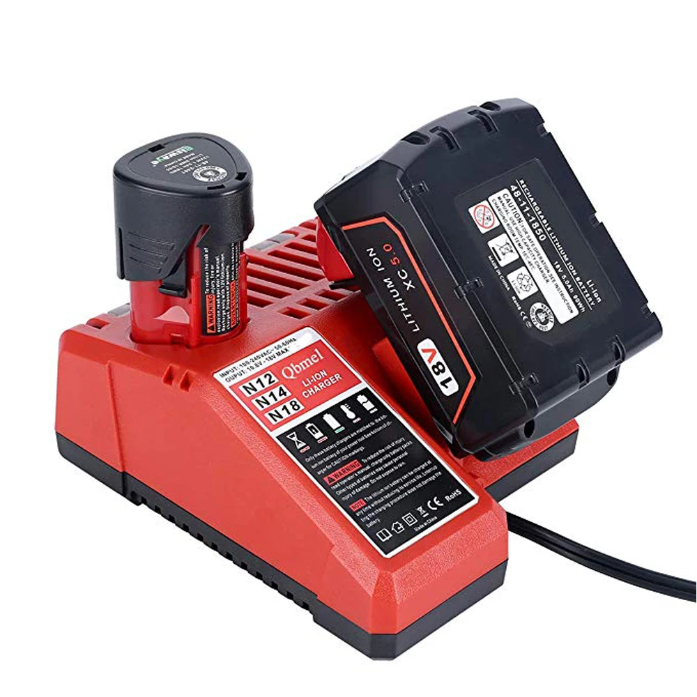 Для Milwaukee M18 сменный Электроинструмент литий-ионный аккумулятор зарядное устройство 12 В 14,4 в 18 в 48-11-1828 48-11-1840 48-59-2401 48-11-2402