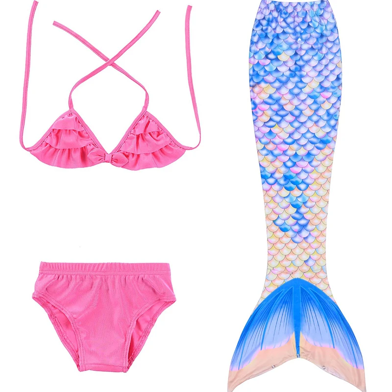 New Girls Mermaid Tail Dress kids swimsuit Bikinis summer Carnival Party Clothes Accessory children Little Ariel Outfit | Детская одежда