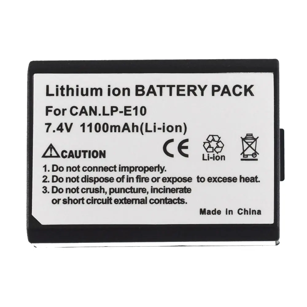 LP-E10 Батарея (2 штуки в упаковке) + двойной Зарядное устройство для цифровой