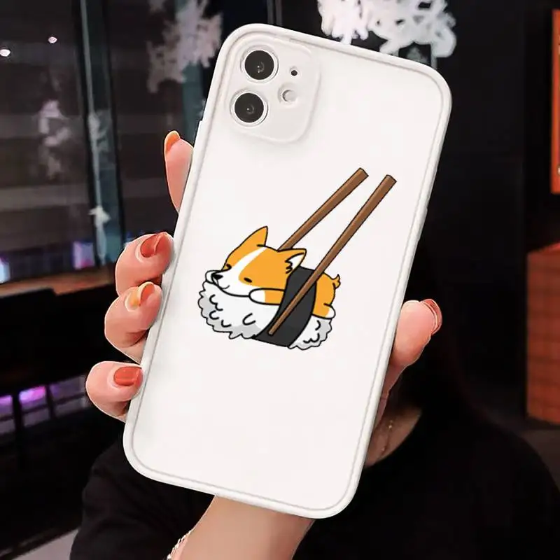 

Cute Corgi Butt Animal Puppy Phone Case Matte Transparent for iPhone 7 8 11 12 s mini pro X XS XR MAX Plus cover funda