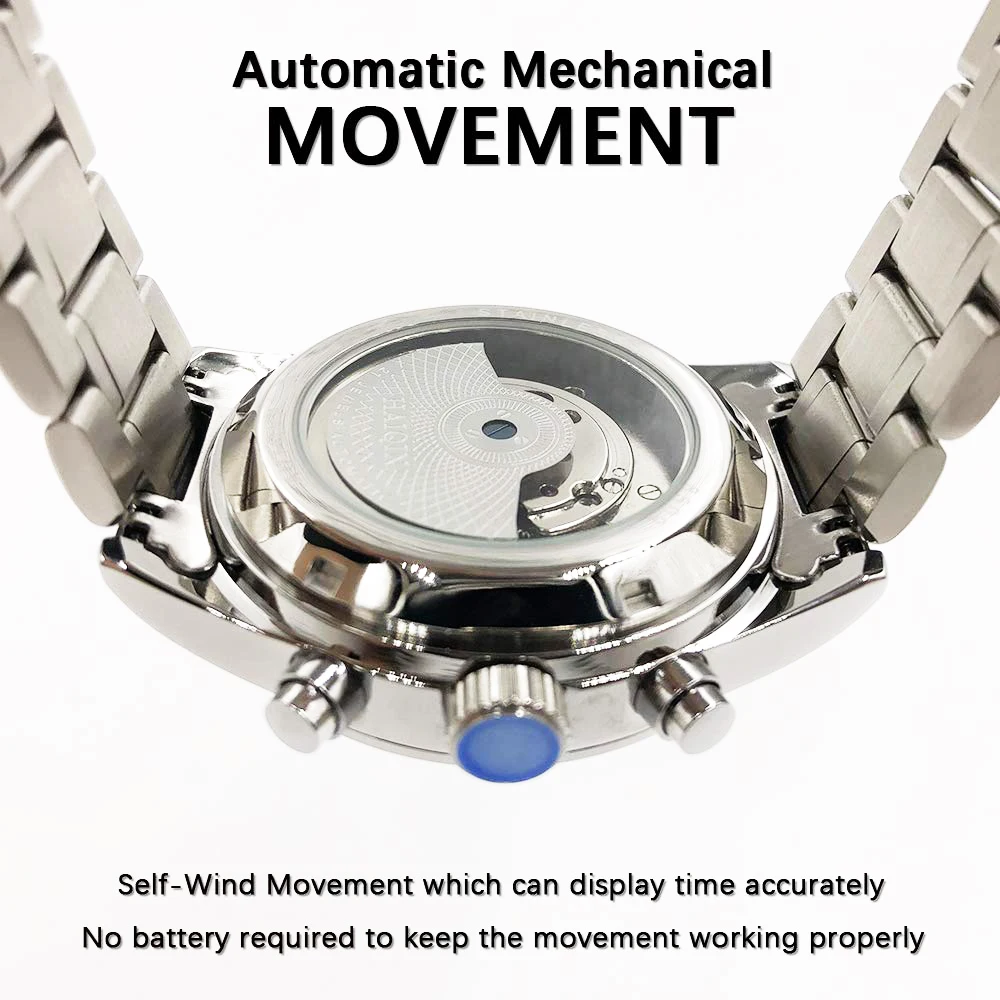 Часы наручные HAIQIN Мужские автоматические брендовые Роскошные Механические