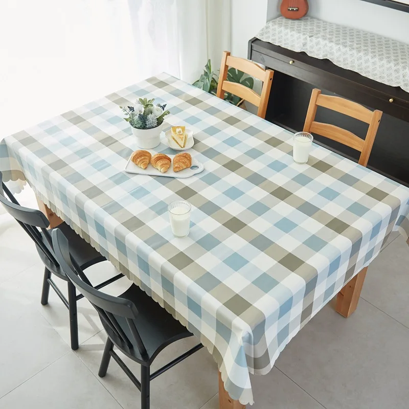 Microfine ПВХ скатерть плед кружева украшение скатерти Водонепроницаемый