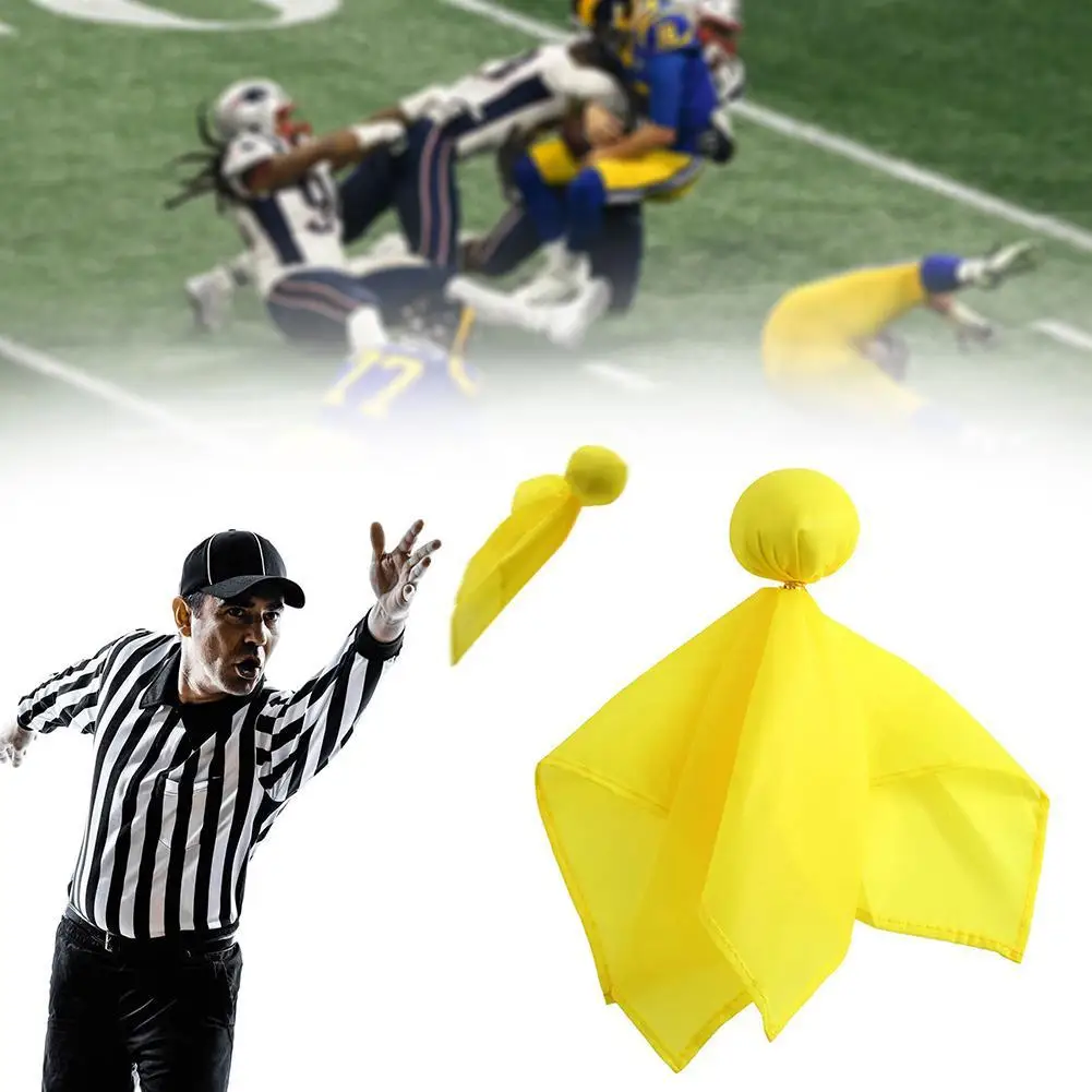 

5pcs American Football Referee Prop Small Yellow Flag Football Flag Flag Penalty Penalty Tool Accessories Throwing Football Z6N0