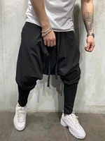 mens new hip hop trend trousers europe and the united states loose solid color feet street sports leisure harem pants