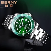 2021 sapphire business watch men super luminous nh35 mechanical movement 20atm dive watch green water ghost watch men
