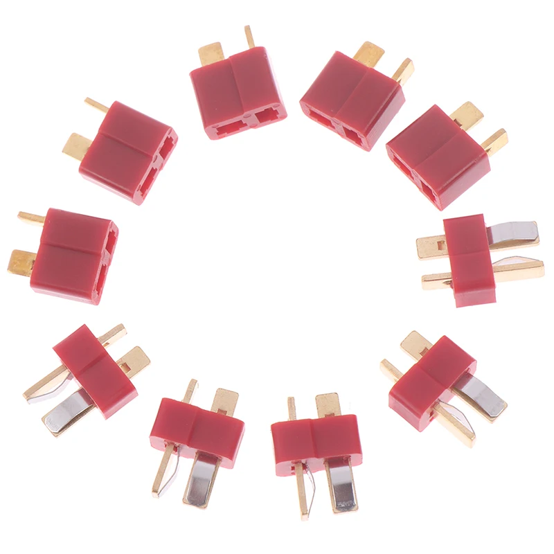 

10 шт. штекерные и женские Т-образные соединители Deans соединитель T для RC LiPo батареи вертолета терминалы Разъемы комплект