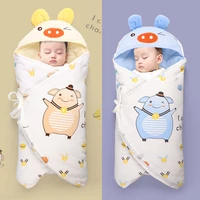 93x75cm muslin swaddle blanket baby nursing covers newborn props cartoon diaper pad kick proof sleeping bag sacs de couchage