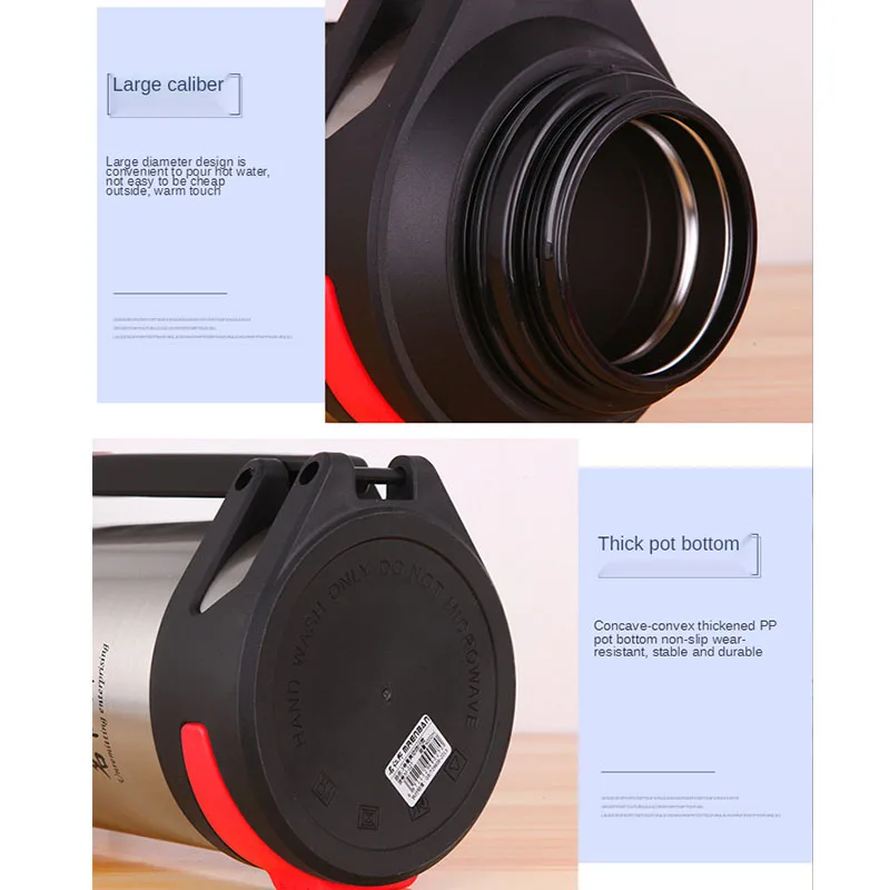 1200-4000ML Large Thermos Bottle Vacuum Flasks Stainless Steel Insulated Water Thermal Cup With Strap 48 Hours Insalation | Дом и сад