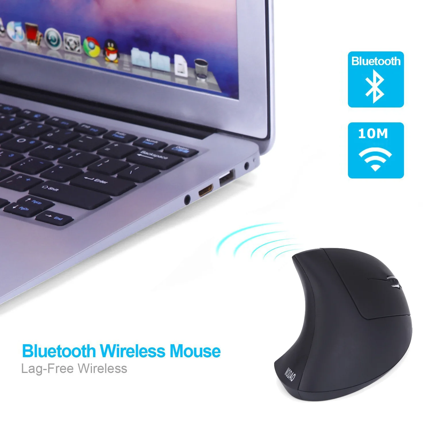 2.4GHz ergonomic wireless optical mouse BLUETOOTH vertical 10M suitable for PC gaming laptop | Компьютеры и офис