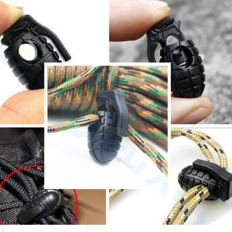 

5pcs/lot MINI Spring Rope Clip Tactical Clothing Backpack Shoelace Stopper Tightening Non-slip Task Buckle