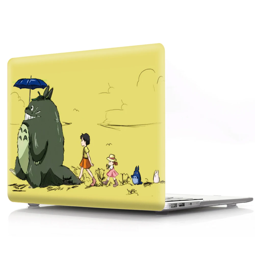 Totoro Team HRH японский аниме МИЛЫЙ Тоторо прочный корпус ноутбука корпус ПК Жесткий Чехол для Mac Air Pro retina Touch Bar A1989 A1990 A1706 A2159 - Цвет: Totoro Team