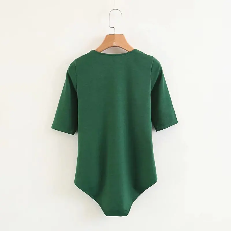 Женское боди с коротким рукавом и V-образным вырезом | Женская одежда