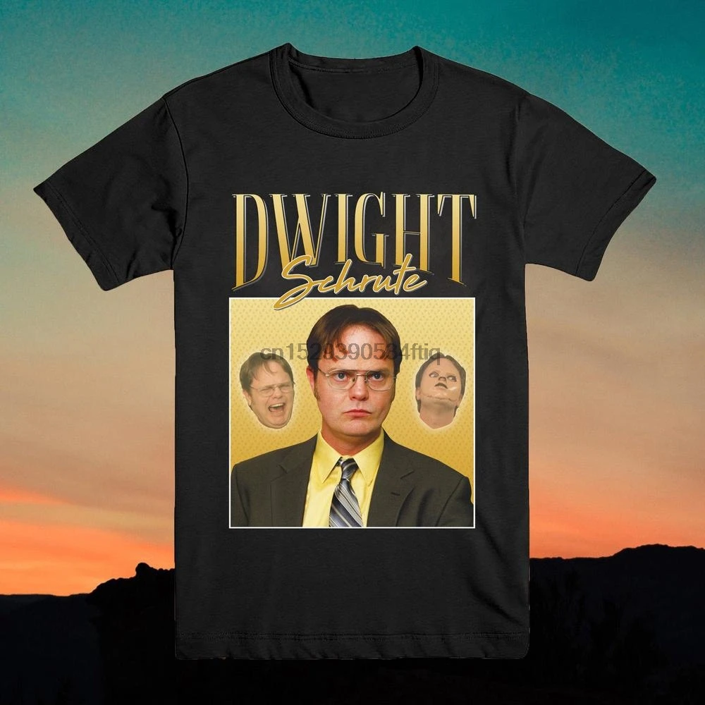 Забавная винтажная ретро футболка Dwight Schrute с принтом 90 икон для мужчин и