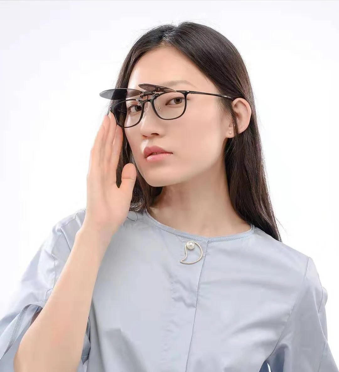 Мужские поляризованные солнцезащитные очки TS с клипсой для езды на велосипеде