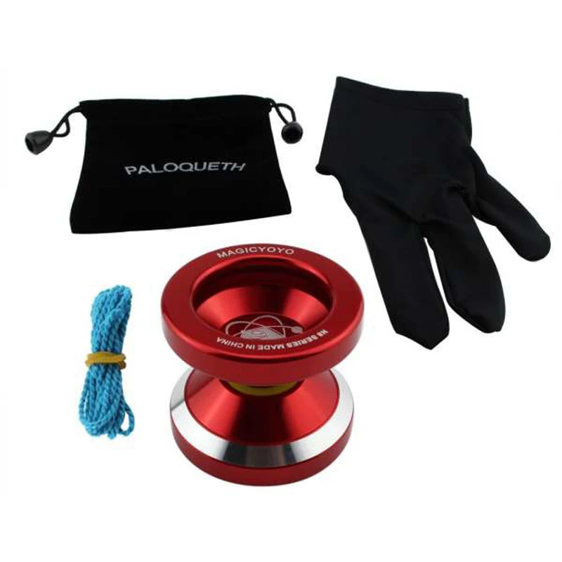 

New Magic Yo-Yo N8 Super Professional YoYo + String + Free Bag +Free Glove (Red)