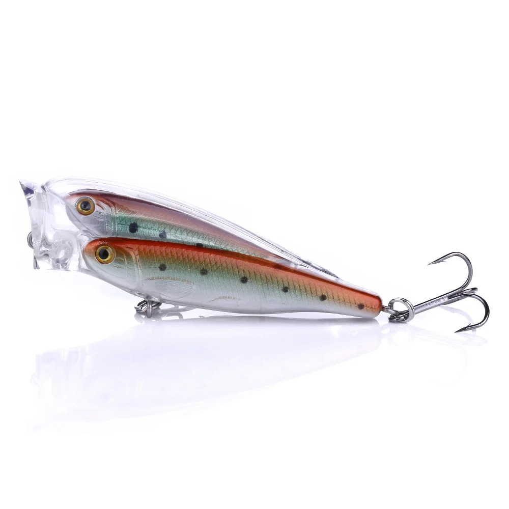 

Fishing Topwater Floating Popper Lure 6# high carbon steel hooks Crank Baits Tackle Tool 8cm 12.8G fishing tackle PO031