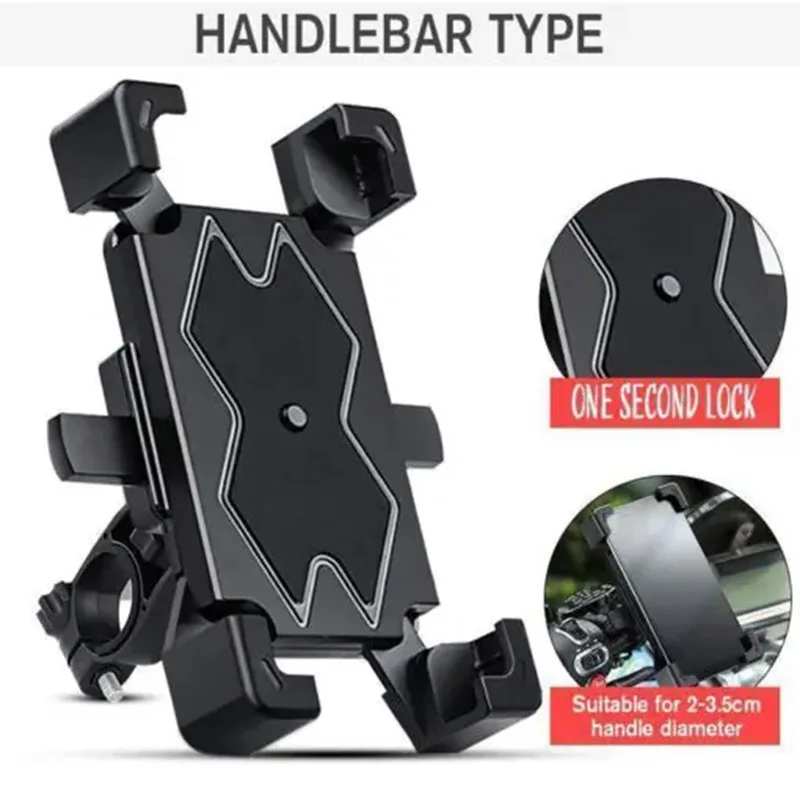 Bicycle Mobile Phone Holder Bracket Mountain Bike Riding Mobile Phone Navigation Stand for Handlebar/Rearview Mirror DU5