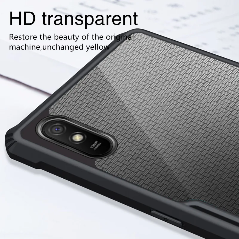 For Xiaomi Redmi 9A Case 6.53 inch Braid Style Acrylic PC + TPU Shockproof Armor Back Cover for Bumper | Мобильные телефоны и