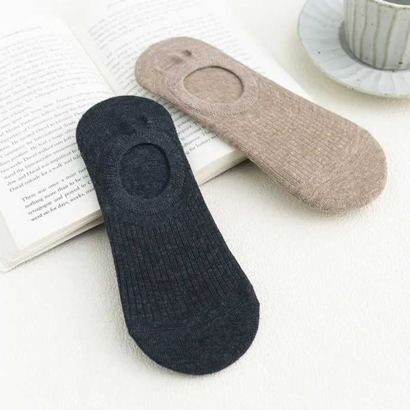 

5 Pairs Women's silicone non-slip invisible socks Summer solid color Ankle Boat Socks female soft Cotton slipper socks 35-40 EUR