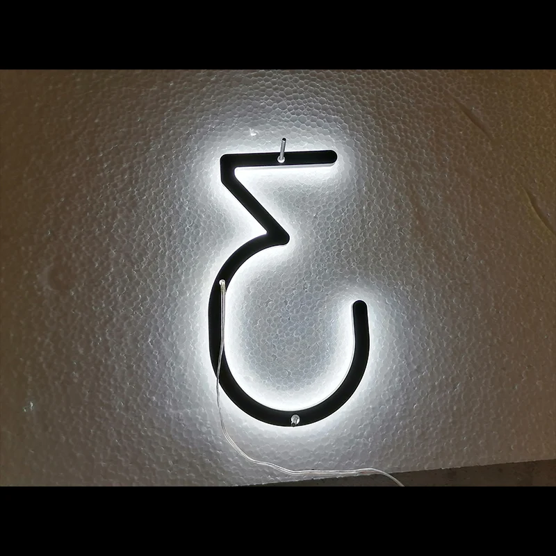 

Led neon light House Numbers Light Outdoor Waterproof Home Hotel Door Plates Stainless Steel Illumilous Lettre Sign