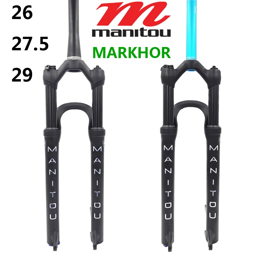 

Bicycle MTB Fork Manitou MARKHOR M30 uspension Fork 26 27.5 29er Cone Tube Matte Black Forks Bike Air Resilience Front Fork